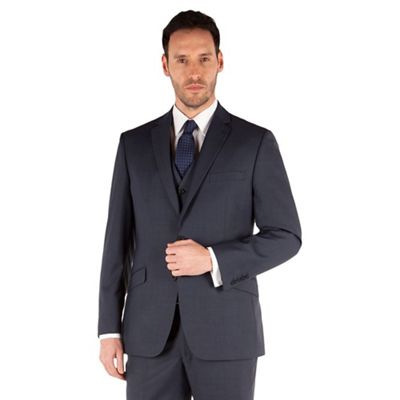 J by Jasper Conran Blue plain 2 button front tailored fit occasions suit jacket